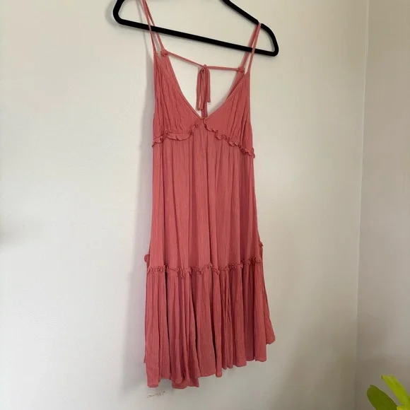 Wild Fable | Coral Tiered Flowy Dress | Size Small - Picture 2 of 10